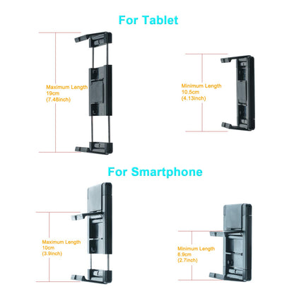 TFY Car Mount, car headrest mount for phones and tablets, compatible with devices with a 5 to 10.5 inch screen (Black)