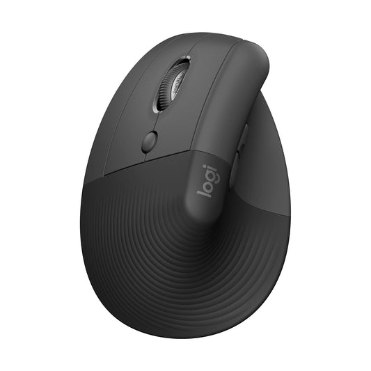 Logitech Lift Left Vertical Ergonomic Mouse, Left-handed, Wireless, Bluetooth or Logi Bolt USB Receiver, Silent Clicks, 4 Buttons, Compatible with Windows/macOS/iPadOS, Laptop, PC - Graphite