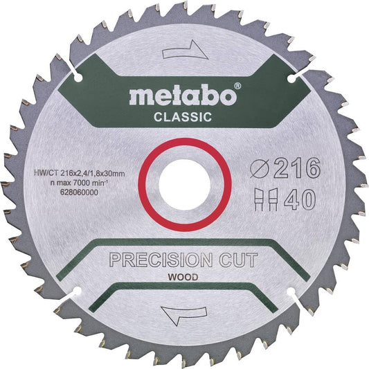 Metabo GmbH 628652000 PrecisionCutClassic 216x30 40WZ 5Degree neg/B