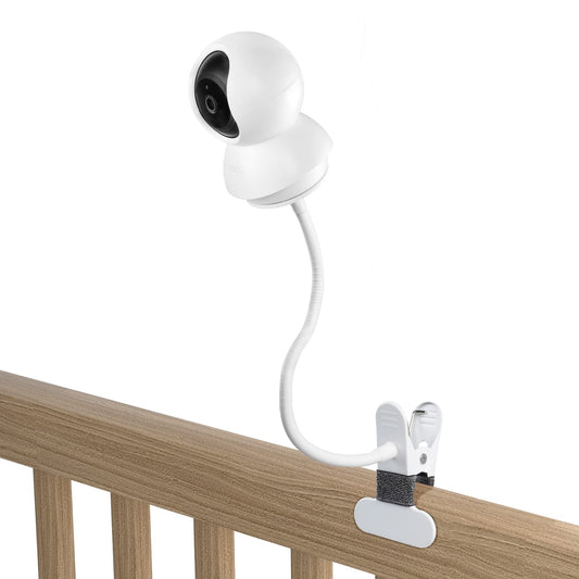 TIUIHU Baby Monitor Clip Mount for TP-Link Tapo C200/C210/C220/C201/C202/C211/C212/C222/C225/C230 WiFi IP Camera (White)