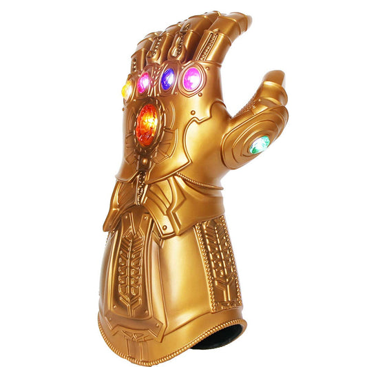 UrMsun Iron Man Infinity Gauntlet for Kids with 2 spare batteries, Iron Man Glove LED with Kids Stones.