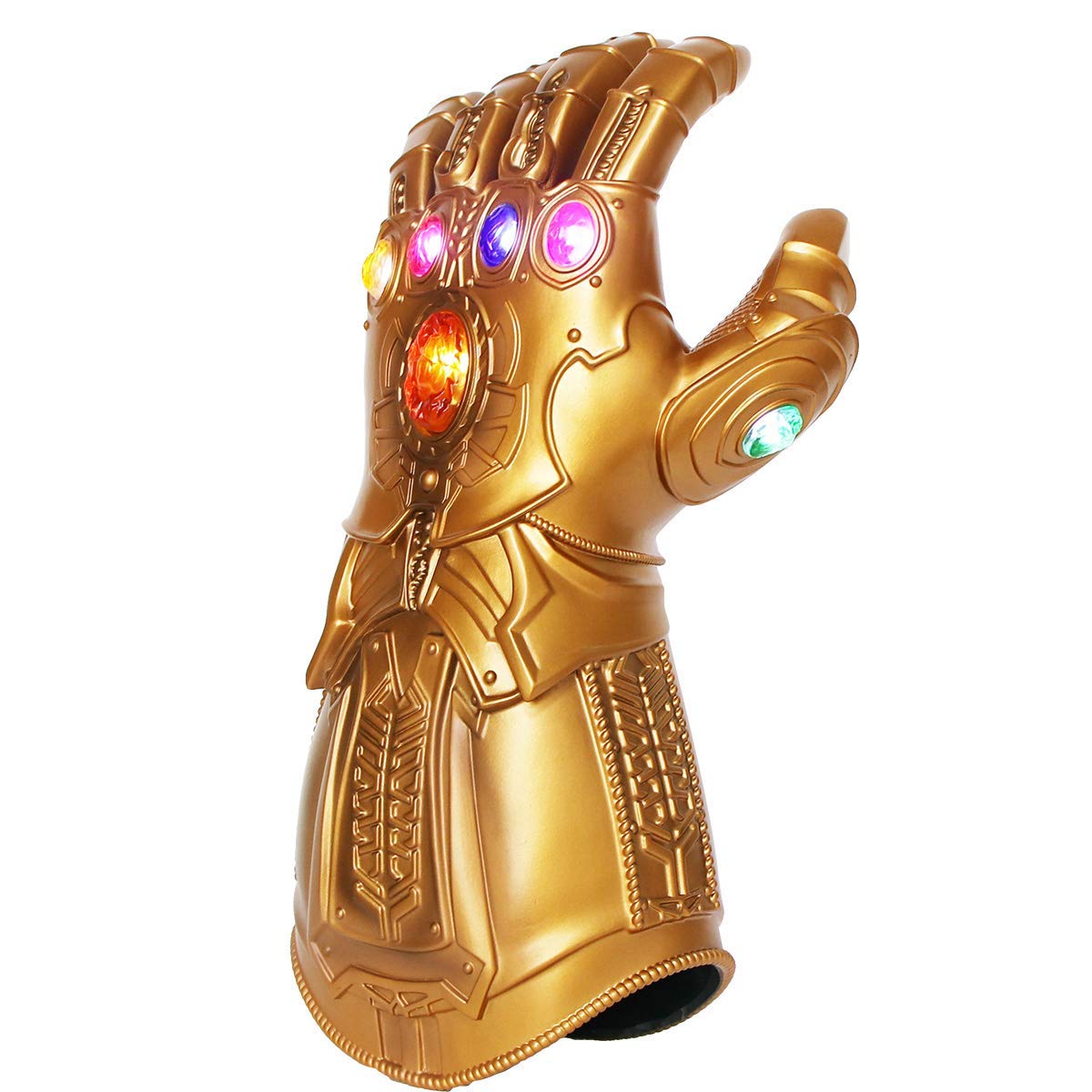 UrMsun Iron Man Infinity Gauntlet for Kids with 2 spare batteries, Iron Man Glove LED with Kids Stones.