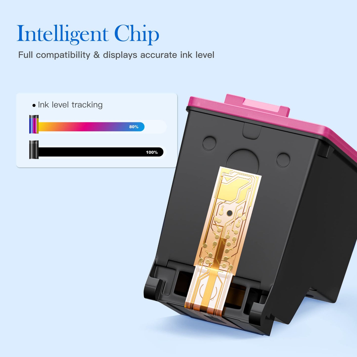 Valuetoner 302 XL Multipack Ink Cartridges for HP Envy 4525 4520 4522 4523 4524 Officejet 3830 3831 3833 Deskjet 3630 3636 3638 1110 (2 Pack, 302XL 302 XL)