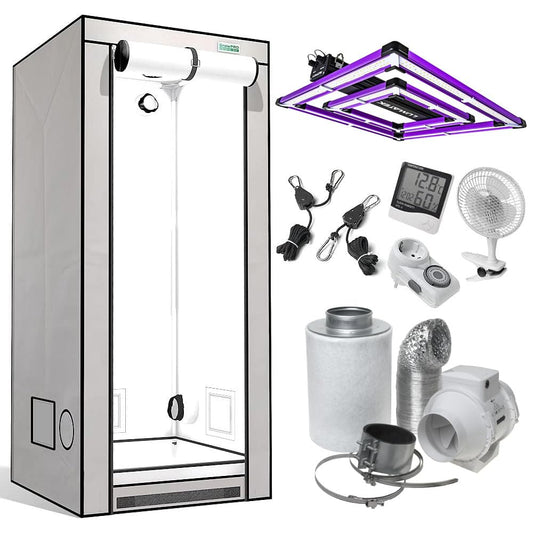 GrowPRO grow tent complete set with Lumatek grow LEDs (S + ATS PRO 200W)
