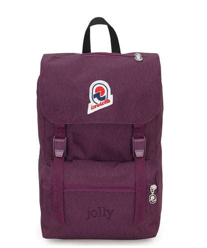 Invicta backpack, JOLLY SOLID S daypack, casual daypack, unisex, for office, outings & commuting, for university, sports, leisure, Italian design, purple.