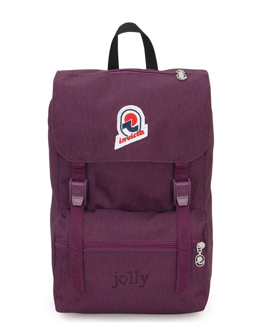 Invicta backpack, JOLLY SOLID S daypack, casual daypack, unisex, for office, outings & commuting, for university, sports, leisure, Italian design, purple.