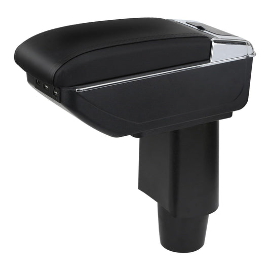YJYWZH armrest compatible with Fiat 500 center console storage box Rotatable with drink holder Double layer retrofit parts