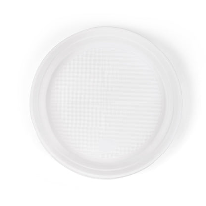 Inoverse 100 plastic plates, undivided menu plates Ø22 cm, reusable party tableware, party plates, plastic plates for BBQ, catering and birthdays, grill plates, plastic plate.