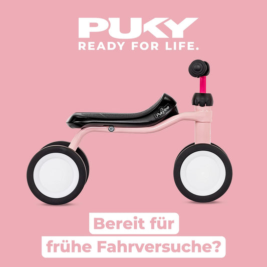 PUKY PUKYLINO Retro Rose | Indoor slide vehicle for children from 1 year | Walking aid | Baby toy | Ergonomic seat, safety handlebars & handlebar padding | Powder coating | Float wheels