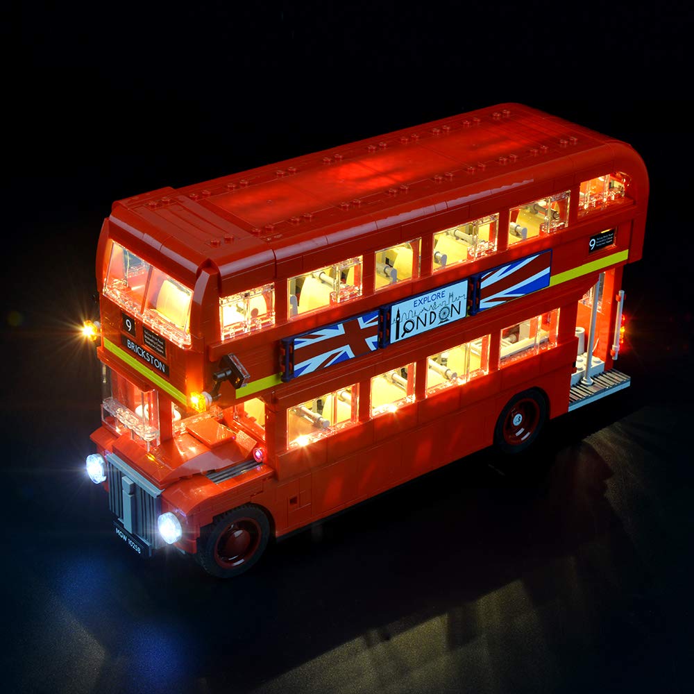 Upgraded version of 10258 light set for Creator Expert London Bus, compatible with Lego 10258 brick model (model set not included).