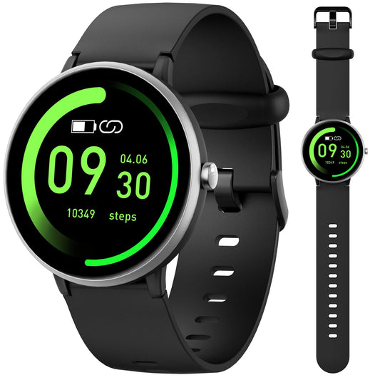 Kids Smartwatch for Boys Girls, Activity Tracker Watch IP68 Waterproof, 19 Sport Modes, Heart Rate Sleep Monitor, Pedometer, Children's Gifts for Teens from 5 Years Old (Black)