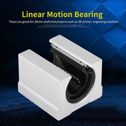 4 pieces SBR20UU aluminum alloy open linear motion bearing slide block 3D printer CNC parts 20x39x11mm