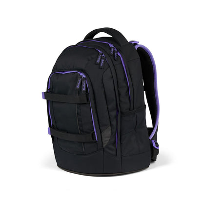 Satch Pack school backpack set 3-piece including pencil case and gym bag (Purple Phantom)