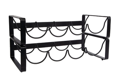 Novaliv wine rack for 8 bottles stackable metal black 11x40x20 wine bottle rack wine bottle holder wine cabinet wine racks wine holder wine stand table rack wine storage