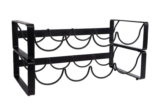 Novaliv wine rack for 8 bottles stackable metal black 11x40x20 wine bottle rack wine bottle holder wine cabinet wine racks wine holder wine stand table rack wine storage