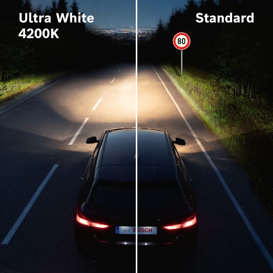 Bosch H4 Ultra White Vehicle Bulb 12V 60/55W P43t (2 Pieces)