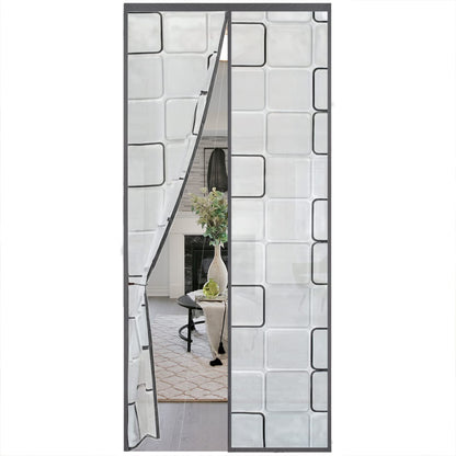 Thermal curtain 90x200cm, magnetic thermal curtain for doors, cold protection and heat retention in winter, ideal for use with air conditioning in summer, easy adhesive installation without drilling.