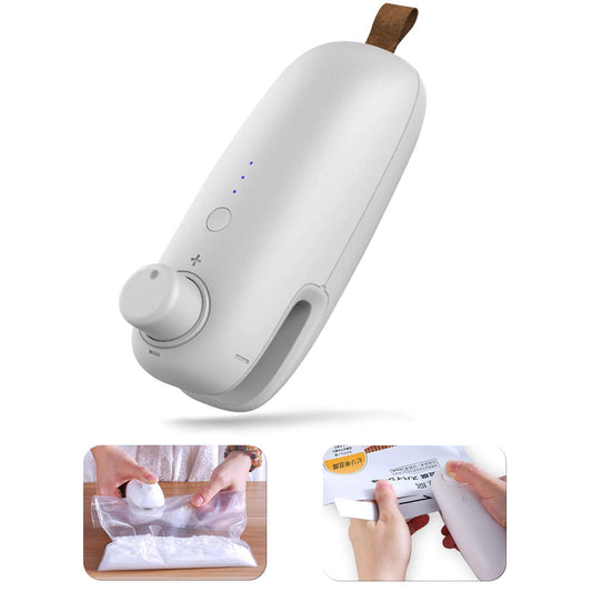 WELUV Mini foil sealer with cutter USB bag sealer High safety charging 2in1 handheld foil sealer Handy bag sealer Bags wood chips plastic bags