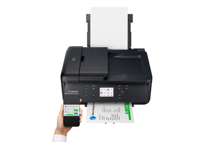 Canon PIXMA TR7650 All-in-One Printer A4 - Color inkjet printer black 4 in 1 (scanner, copier, wireless printer, fax, cloud link, ADF, WLAN, LCD, 4800 x 1200 DPI, AirPrint & Mopria)