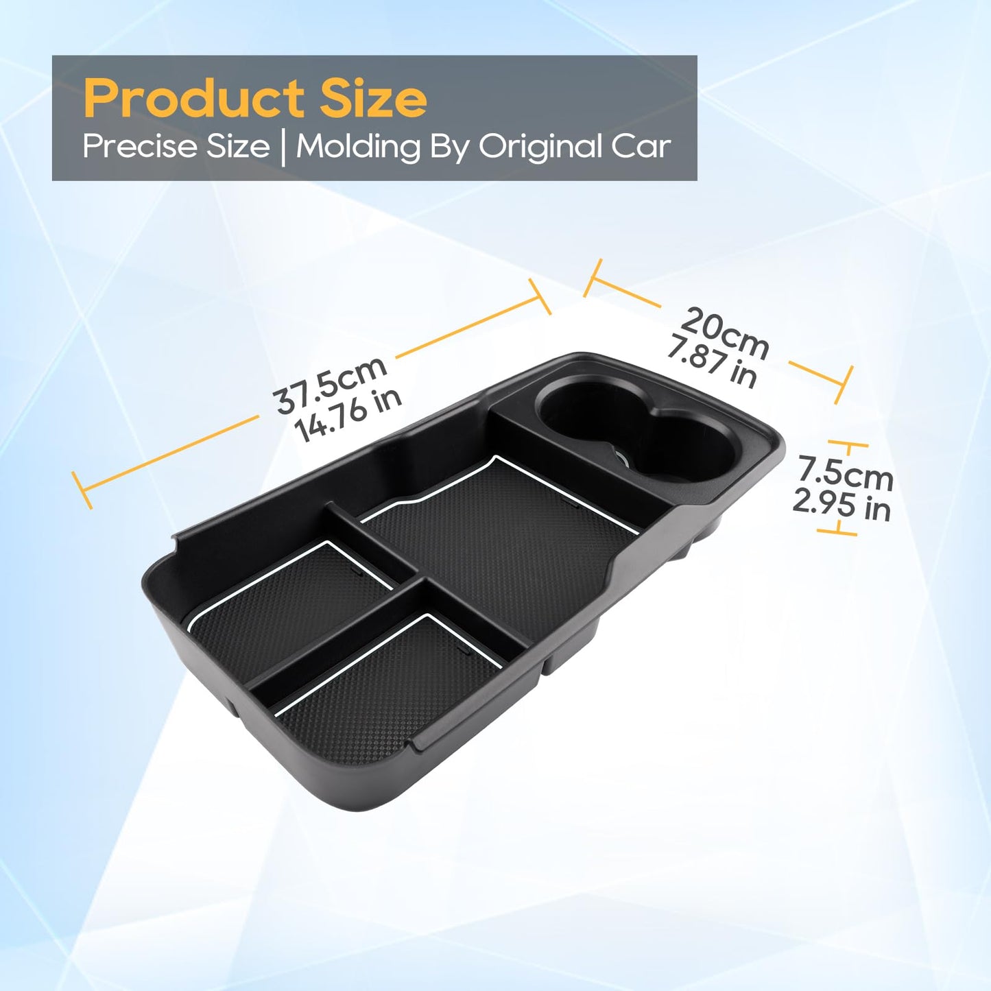 LFOTPP Compatible with Kia EV6 Center Console Storage Box, Armrest Organizer Tray Glove Compartment Below the Center Console, EV6 Accessory Storage Box (White)