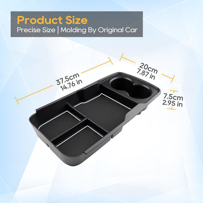 LFOTPP Compatible with Kia EV6 Center Console Storage Box, Armrest Organizer Tray Glove Compartment Below the Center Console, EV6 Accessory Storage Box (White)