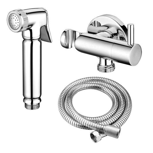 Design WC/bidet handheld shower complete set with shut-off valve - round