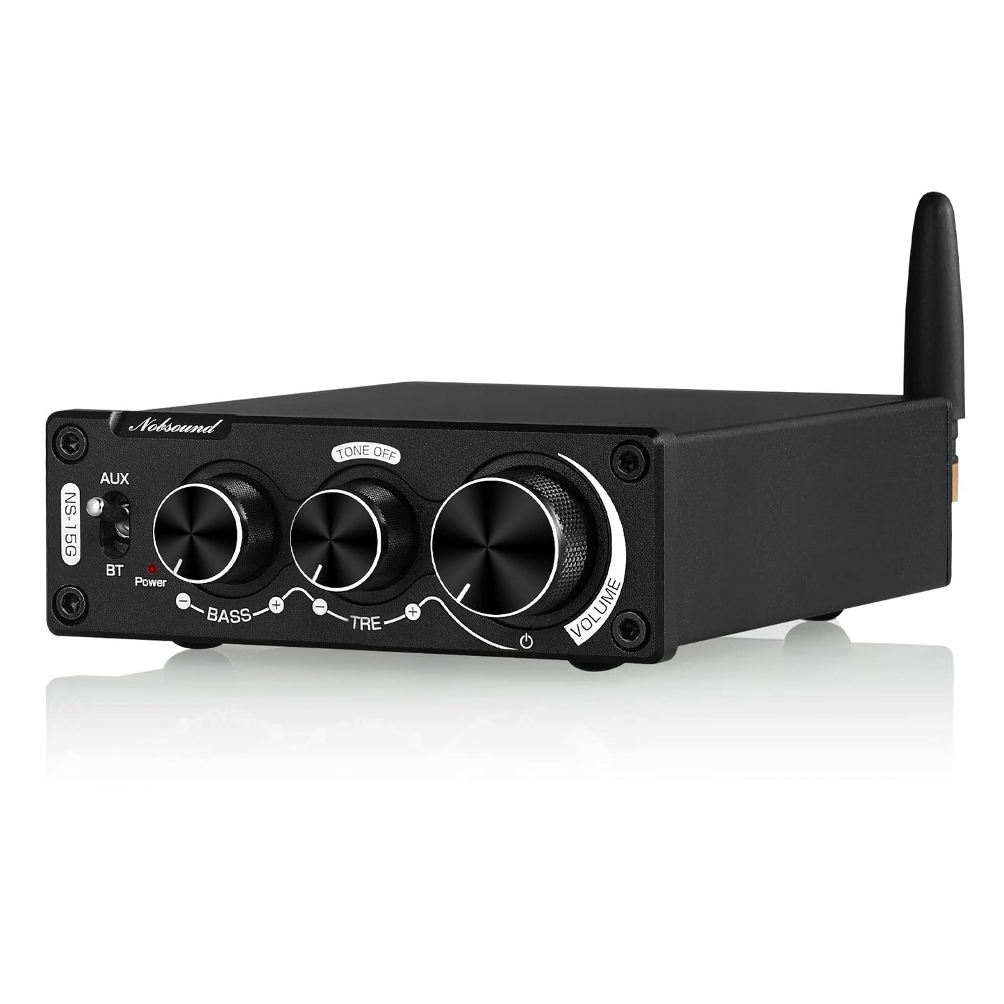 Nobsound 200W Mini Bluetooth Digital Amplifier HiFi Stereo Amp with Bass and Treble Control for Home Speakers