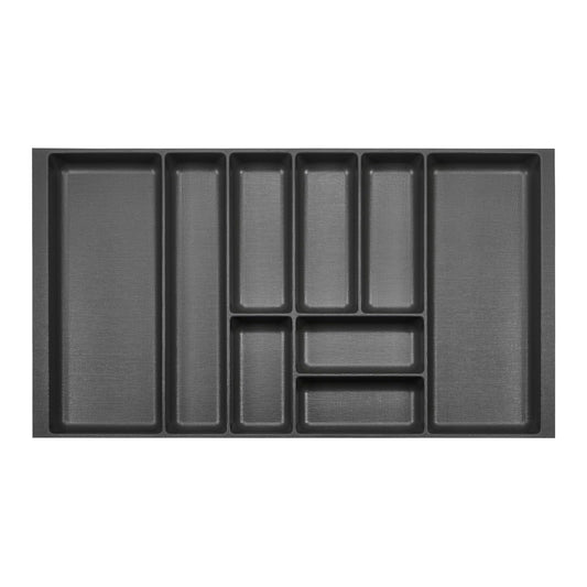 Orga-Box 2 cutlery insert Depth: 461 x Width: 809 mm anthracite with canvas texture for 90 cm Nobilia drawer up to 07/2012 (PLEASE MEASURE YOUR DRAWER INSIDE DIMENSIONS!)