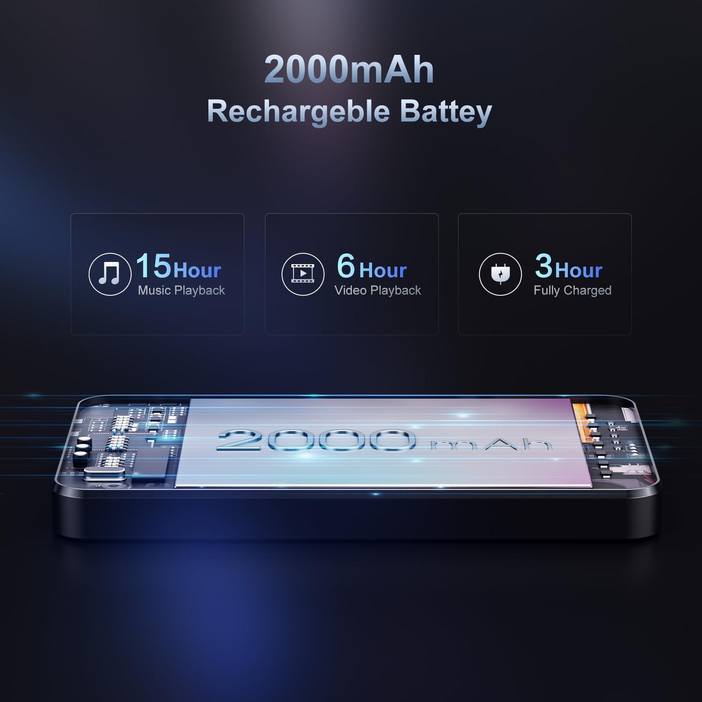 80GB WiFi MP3 player with Bluetooth, 4-inch touchscreen Android 9.0 MTK 8-core Spotify MP4 player, portable music player with speaker, with Play Store app, support for install/uninstall.