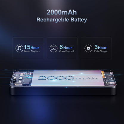 80GB WiFi MP3 player with Bluetooth, 4-inch touchscreen Android 9.0 MTK 8-core Spotify MP4 player, portable music player with speaker, with Play Store app, support for install/uninstall.