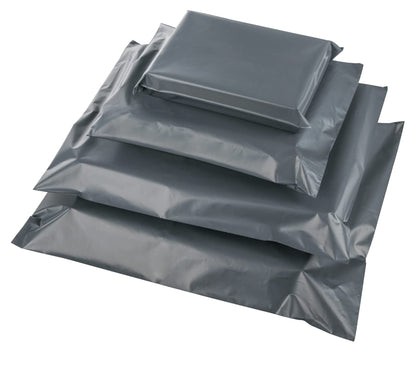 100 shipping bags plastic mailing envelopes with 4 sizes, self-adhesive and opaque, shipping bag merchandise bags plastic courier envelope shipping bags for clothing goods and textiles, Gray