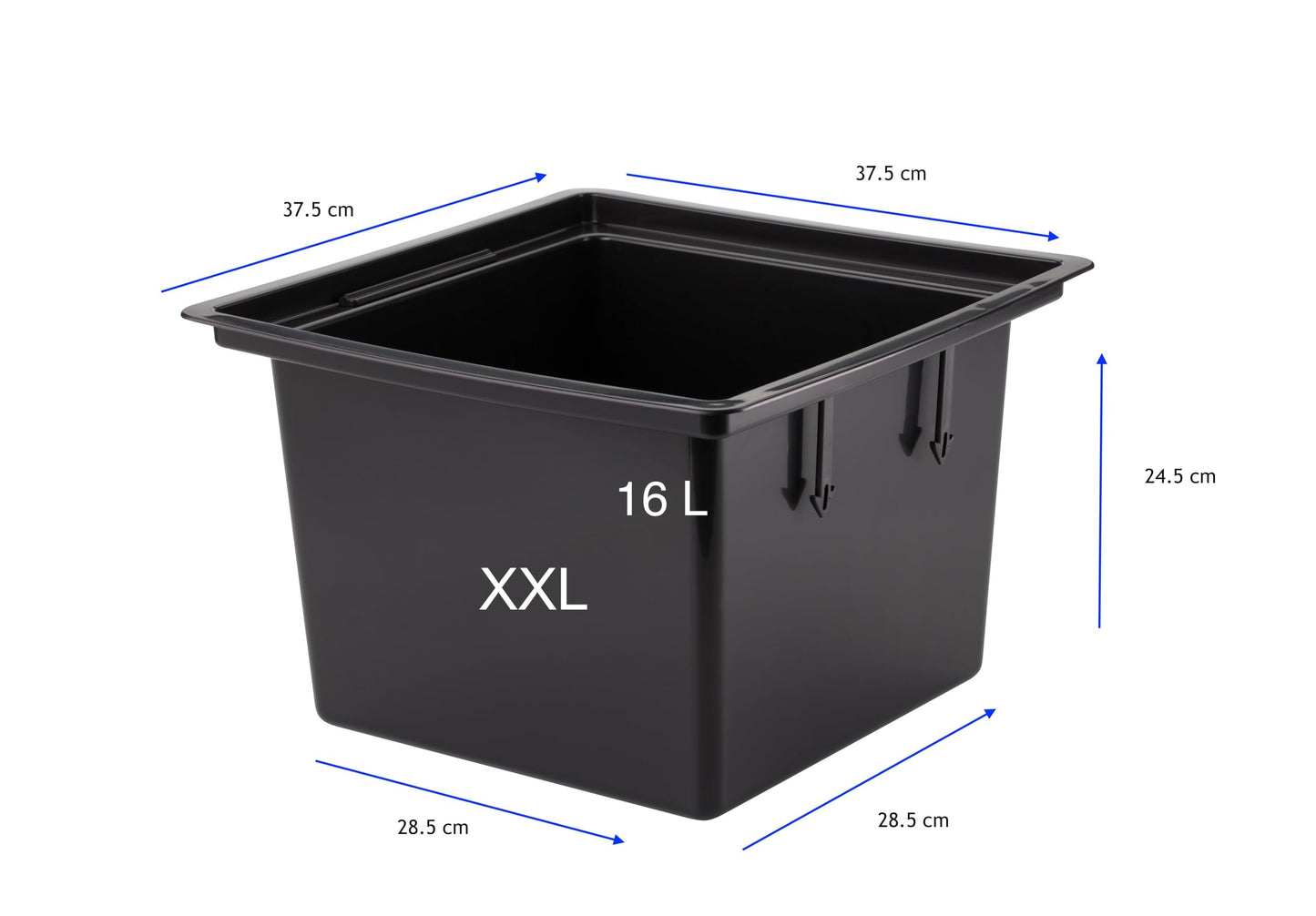 MELTOM plant pot flower pot with removable insert slim high square 3D effect color: white SET2: XXL+XL