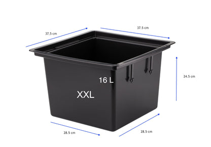 MELTOM plant pot flower pot with removable insert slim high square 3D effect color: white SET2: XXL+XL