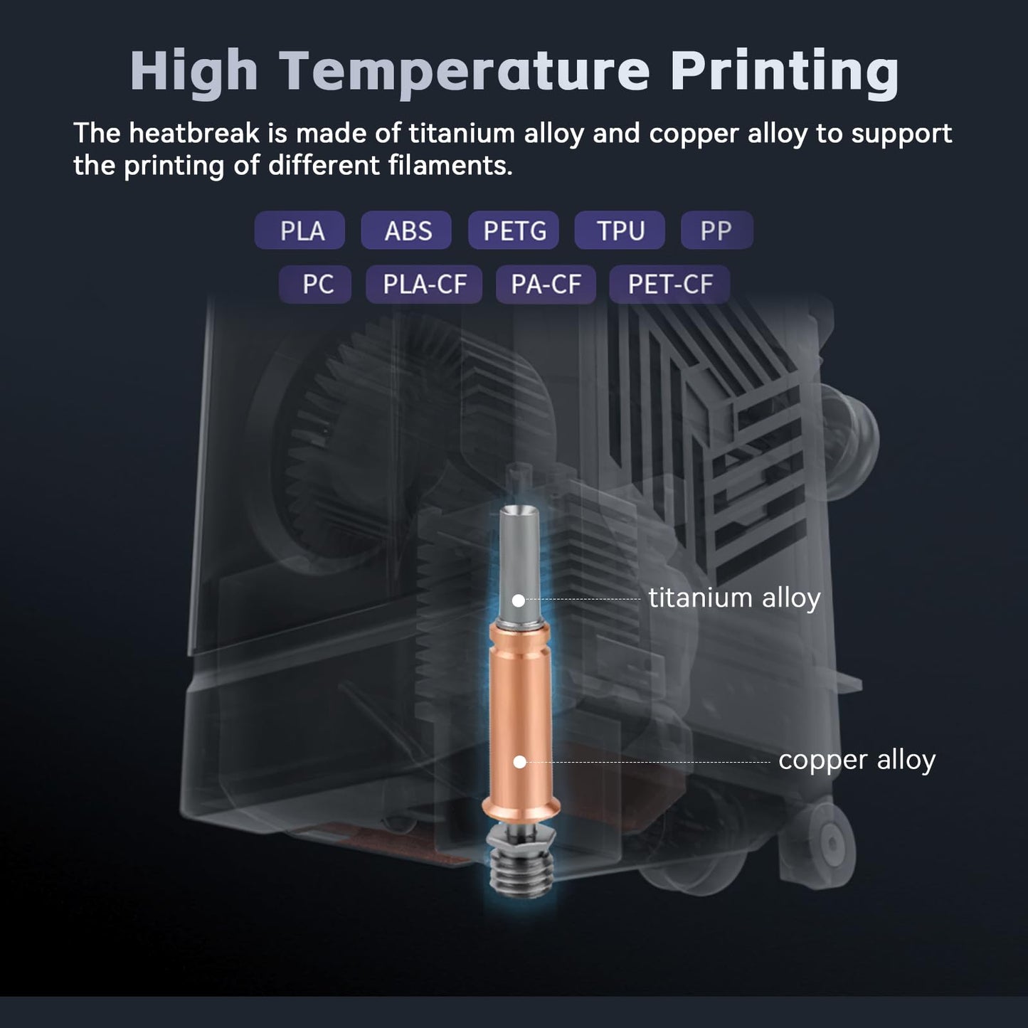 Original Kobra 3/Kobra 3 V2 Combo Hotend Bi-Metal Heatbreak 0.4mm Brass Nozzle with Silicone Sock Compatible with ANYCUBIC Kobra 3/Kobra 3 Combo/Kobra 3 V2 3D Printer