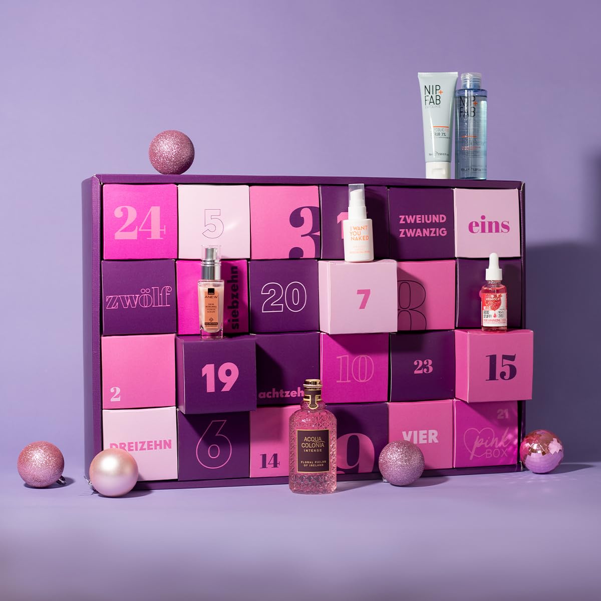 Pink Box Premium Advent Calendar 2024 | 24 trendy & high-quality beauty products worth over $380 | The premium beauty advent calendar for beauty-loving, young women.