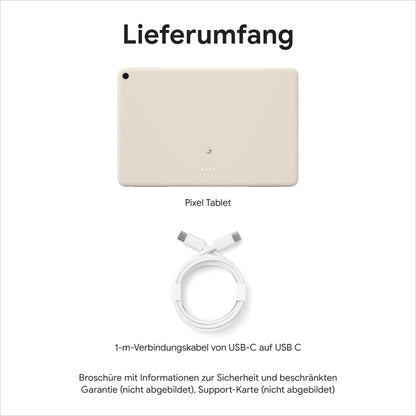 Google Pixel Tablet - Android tablet with 11" display and long-lasting battery life - 8GB RAM - 256GB storage - Porcelain