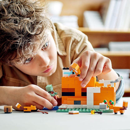 LEGO 21178 Minecraft The Fox Lodge, toy for boys and girls aged 8+ & 21240 Minecraft The Swamp Adventure Set, toy with Alex and Zombie figures in the biome, for ages 8+.