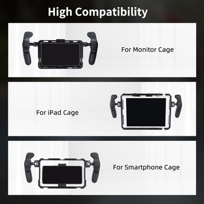 Nitze Side Handle, side handle kit with 1/4" screw and removable positioning pins for smartphone/iPad/monitor/camera cages - PA32D