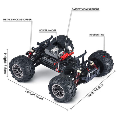VATOS Remote Control Car 4WD RC Car 26 km/h All Terrain Car 1:20 RC Monster 2.4 GHz Electric Racing Truck RC Crawler Toy Car for Adults and Kids (Green-1)