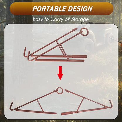 ATFLBOX Game Hoist Gambrel System and Dual Pulley Hoist Lift System, High Capacity Hunting Access Gifts for Men.