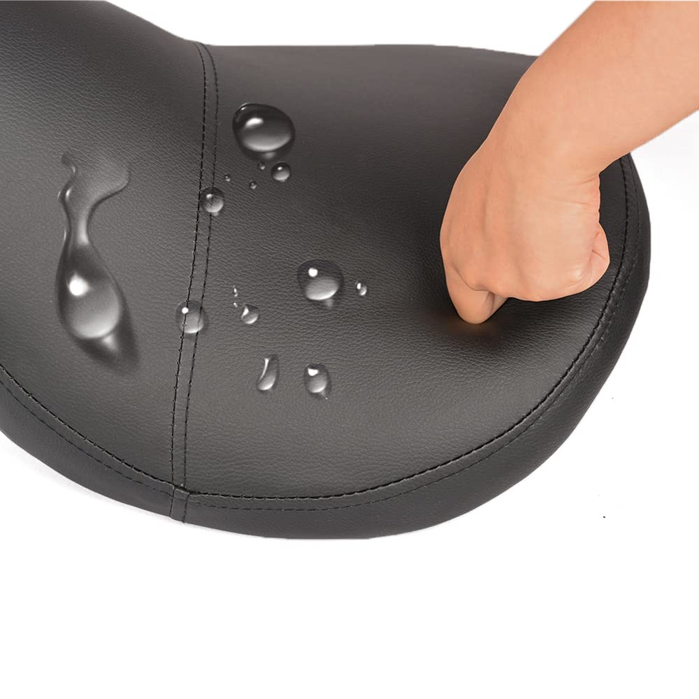 Mingone Saddle Stool Ergonomic Work Stool Height Adjustable Office Stool with Casters Saddle Chair 360° Swivel Stool for Office, Study Room, Studio, Black