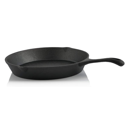BBQ-Toro 7-piece Dutch Oven Set in wooden box | Cast iron - pre-seasoned | Includes Dutch Oven, pot, grill plate, pan, lid lifter, and trivet.