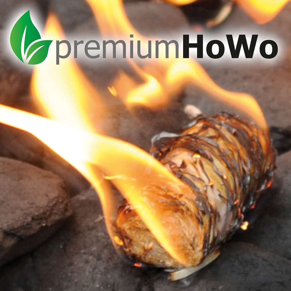 premiumHoWo (20kg = approx. 1600 pieces) Fireplace, grill, and stove starters - Eco-firelighters, wood wool, ideal for fireplace and grill - top quality Made in Germany - Also available in (3kg / 5kg / 10kg) sizes.
