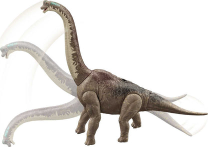Jurassic World HFK04 - A new era Brachiosaurus dinosaur action figure, 81 cm, toy gift, physical and digital fun.