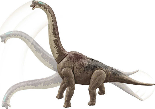 Jurassic World HFK04 - A new era Brachiosaurus dinosaur action figure, 81 cm, toy gift, physical and digital fun.