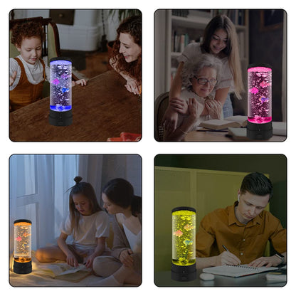 YATOSEEN Bubble Fish Lamp LED Aquarium, mood lamp with remote control, lava lamp with 16 color changing lights, suitable for office, home, gifts for children and adults.