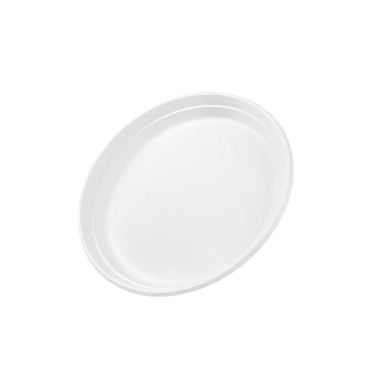 Inoverse 100 plastic plates, undivided menu plates Ø22 cm, reusable party tableware, party plates, plastic plates for BBQ, catering and birthdays, grill plates, plastic plate.