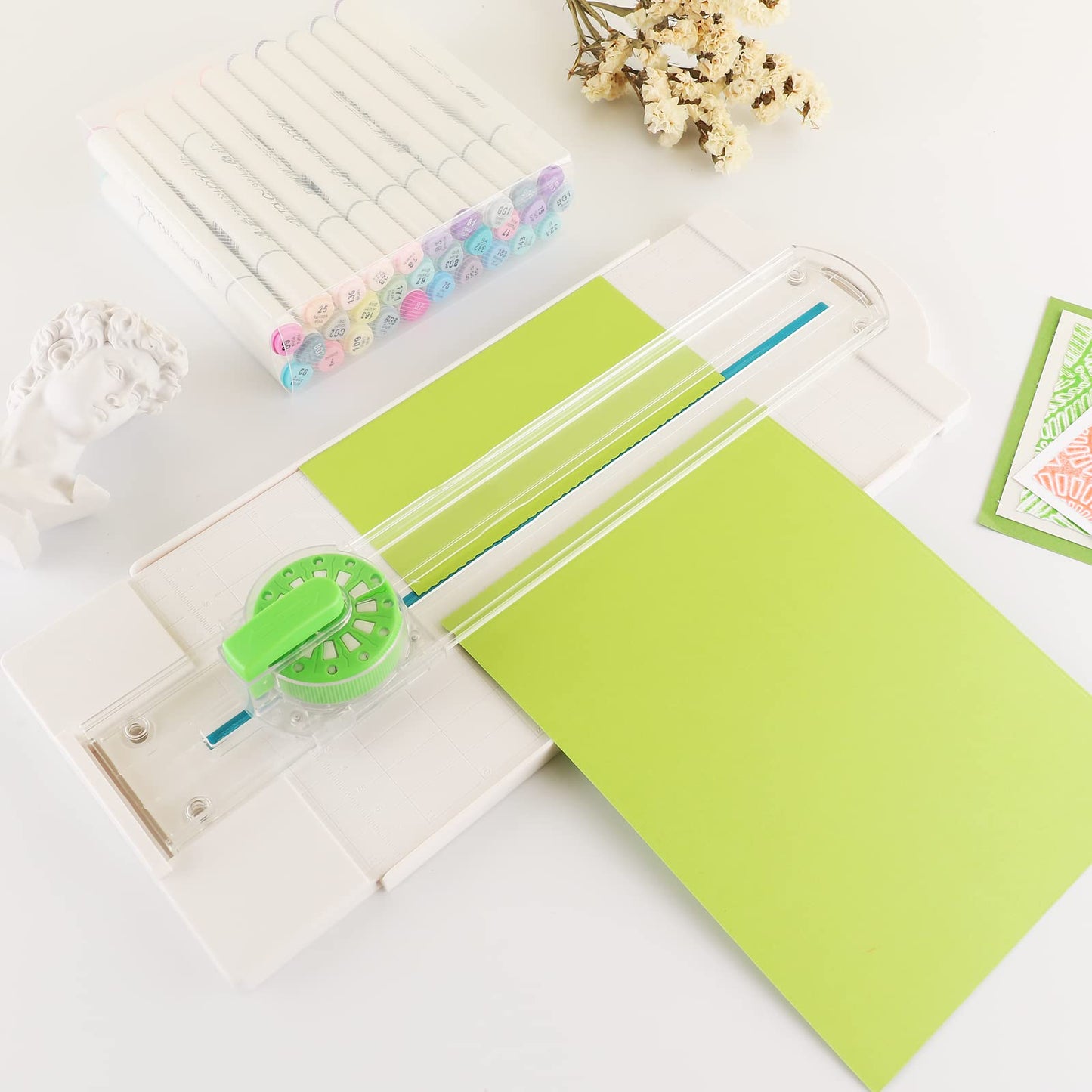 12-in-1 paper cutter, paper dial cutter, handmade decorative border, cardboard cutter, decorative edges, cutting tool for scrapbooks, cards, photo albums, office, school, home.