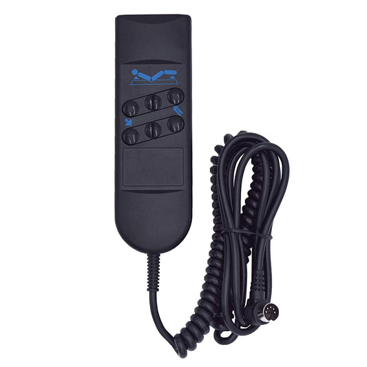 Fromann hand remote control recliner electric controller handset with 6 buttons 5 pin connector for adjustable hospital bed lift chair power recliner with Okin Okimat II motor.