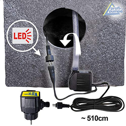 Garden fountain fountain decorative fountain indoor fountain fountain waterfall water feature for garden (Königsbach with LED light -230V)